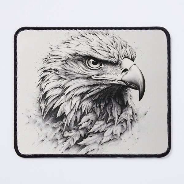 Item preview, Pencil drawn Bald Eagle High Quality Black and White Design designed and sold by Pencil-Art.