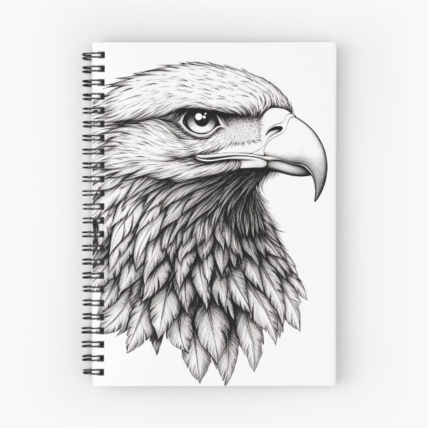 Item preview, Pencil drawn Bald Eagle High Quality Black and White Design designed and sold by Pencil-Art.