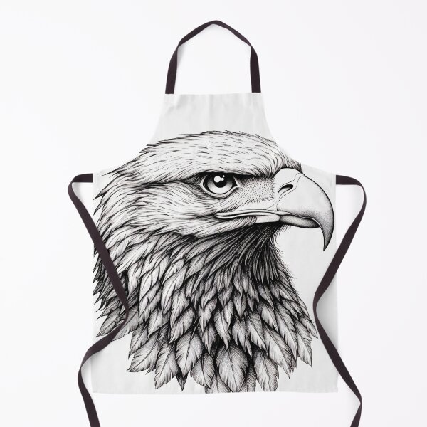 Item preview, Pencil drawn Bald Eagle High Quality Black and White Design designed and sold by Pencil-Art.