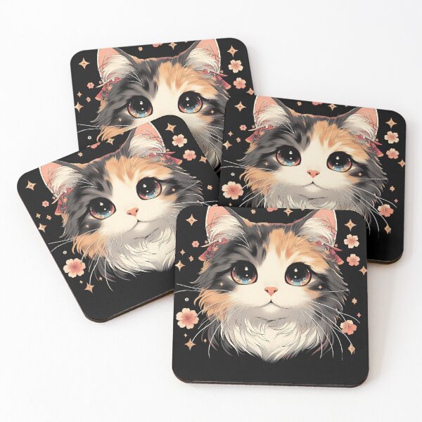 Item preview, Cat anime style designed and sold by LvlUpPrints.