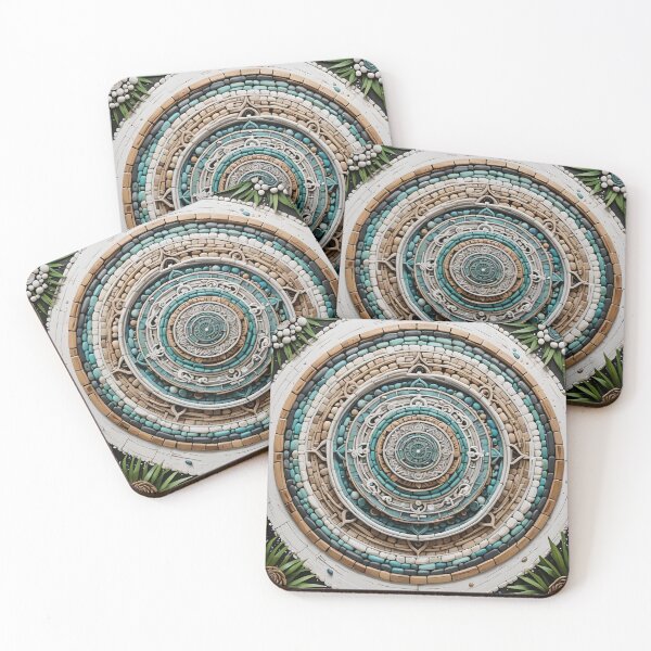 Item preview, Intricate Green Leaf Organic Mandala designed and sold by MandalasShops.