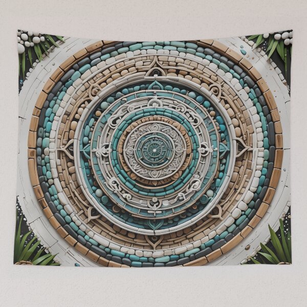 Item preview, Intricate Green Leaf Organic Mandala designed and sold by MandalasShops.
