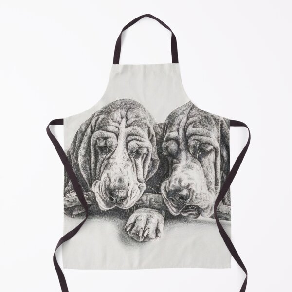 Item preview, Black and white Bloodhound pencil drawing designed and sold by Pencil-Art.