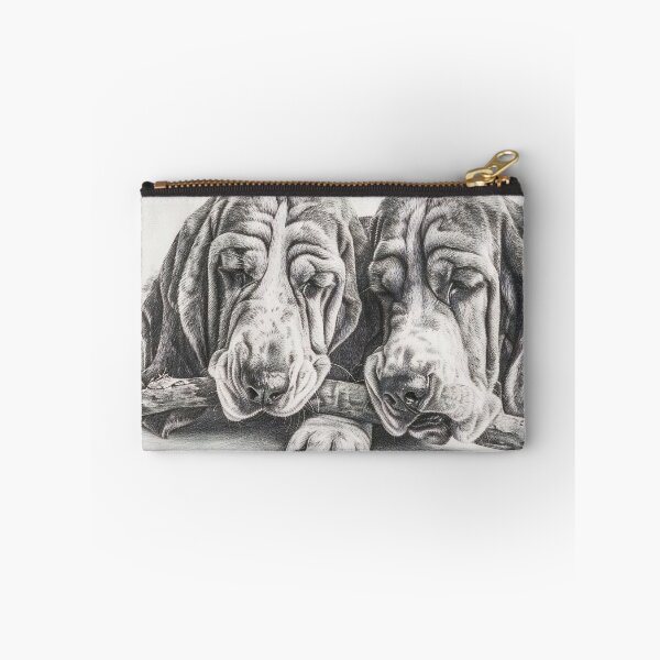 Item preview, Black and white Bloodhound pencil drawing designed and sold by Pencil-Art.