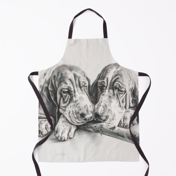 Item preview, Black and white Bloodhound pencil drawing designed and sold by Pencil-Art.