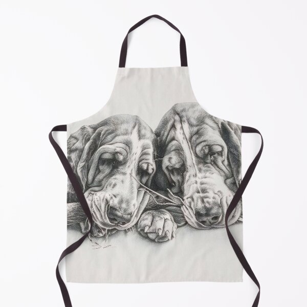 Item preview, Black and white Bloodhound pencil drawing designed and sold by Pencil-Art.