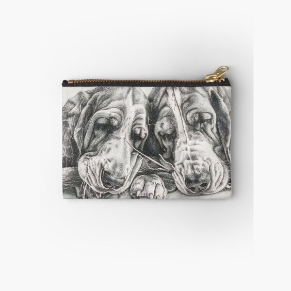 Item preview, Black and white Bloodhound pencil drawing designed and sold by Pencil-Art.