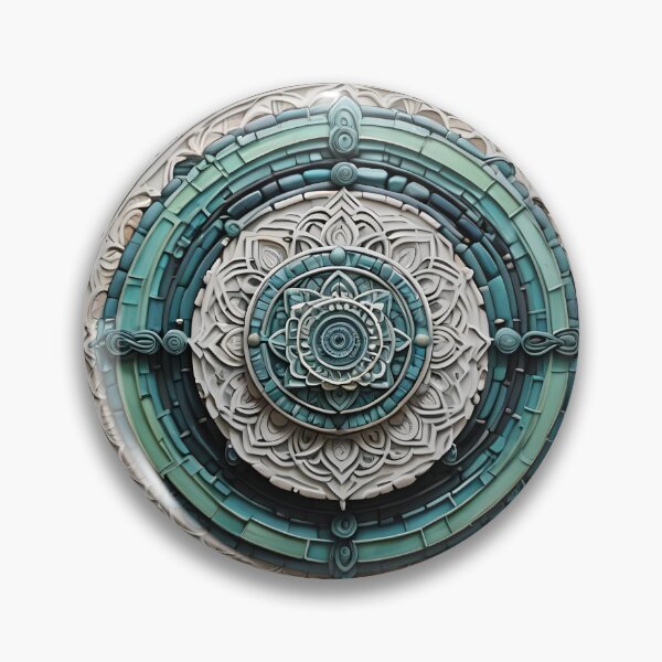 Item preview, Mandala of intertwined leaves in green and brown tones designed and sold by MandalasShops.