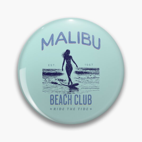 Item preview, "Malibu Beach Club- Vintage Surf Vibes" T shirt designed and sold by MalibuMaiden28.