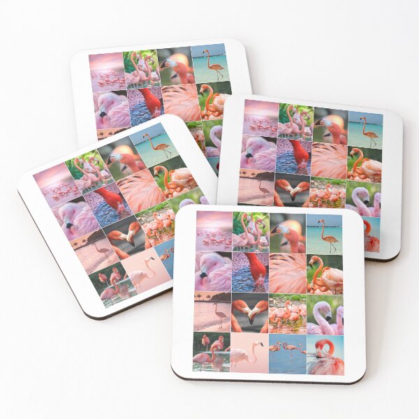 Item preview, Colorful Flamingo Photo Collage designed and sold by ColorfulPrints.