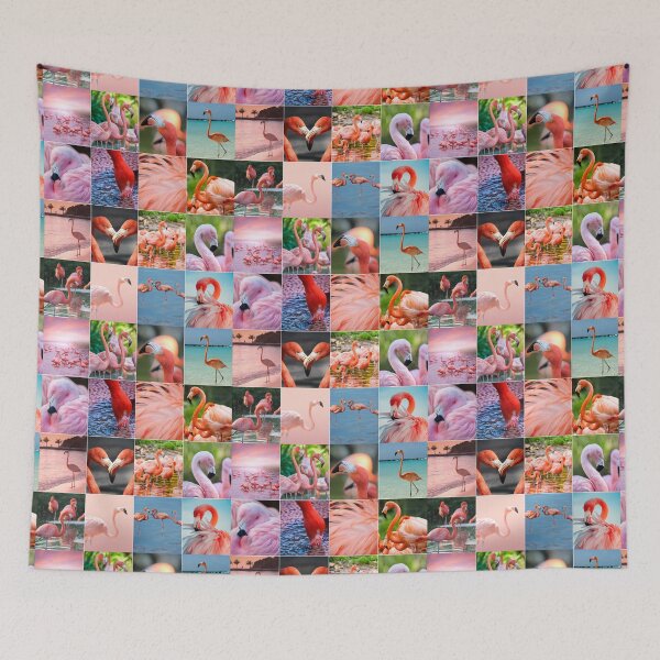 Item preview, Colorful Flamingo Photo Collage designed and sold by ColorfulPrints.