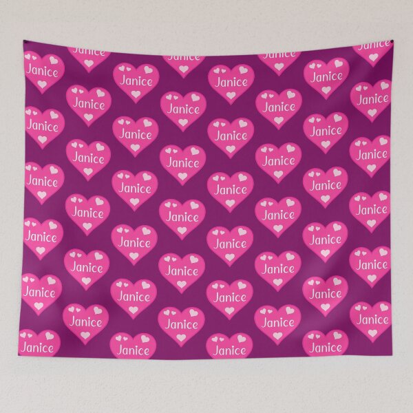 Item preview, Janice Name Pink Heart  designed and sold by Jeallan Designs.
