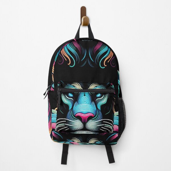Item preview, Neon vintage lion designed and sold by LvlUpPrints.
