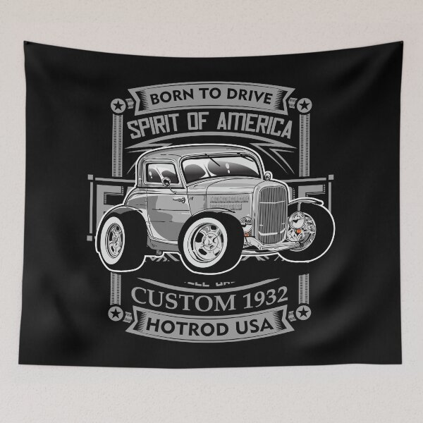 Item preview, Car Cartoon Classic Car  Hotrod 1932 designed and sold by itsTheBugz.
