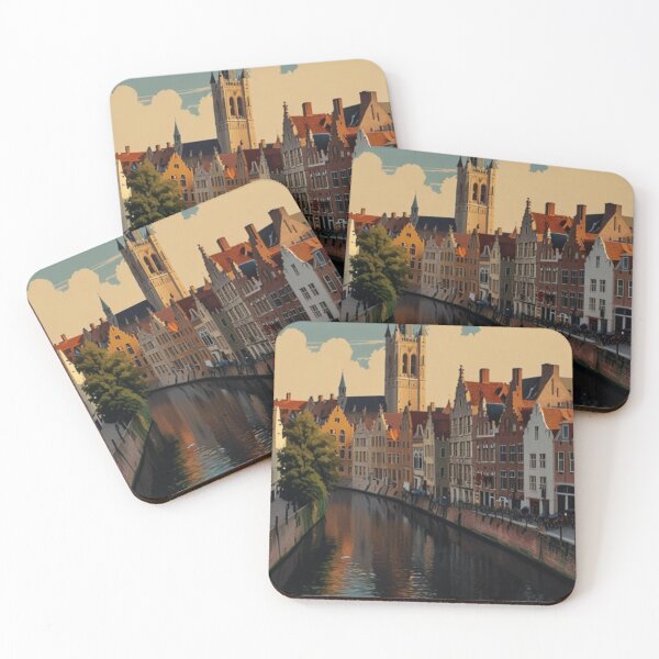 Item preview, Bruges Travel Poster designed and sold by CreativaPremium.