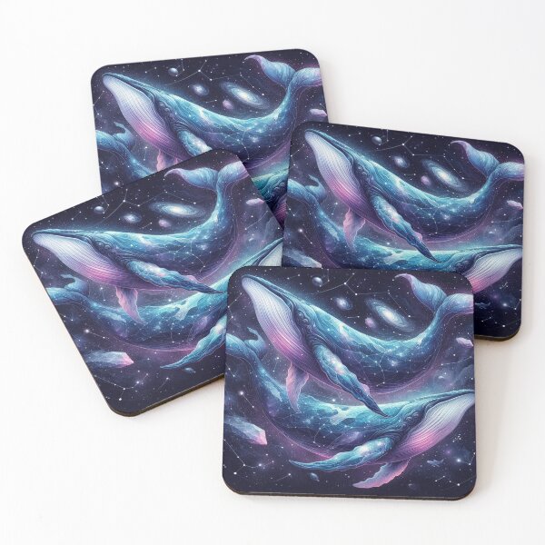 Item preview, Celestial whales swimming in space designed and sold by Dominika Farkašová.