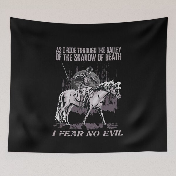 Item preview, Knight Horse Fear No Evil Shadow of Death Bible Verse designed and sold by WBGraphix.