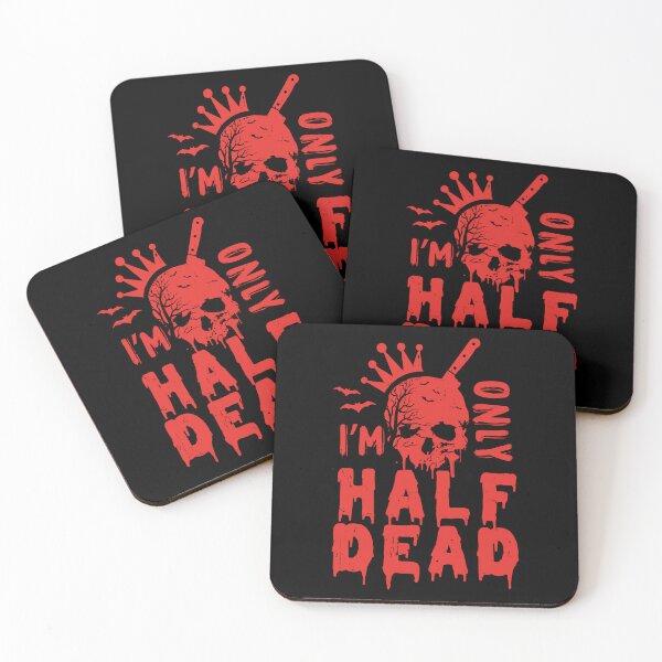 Item preview, I'm Only Half Dead Skull Halloween designed and sold by PrintCrafting.
