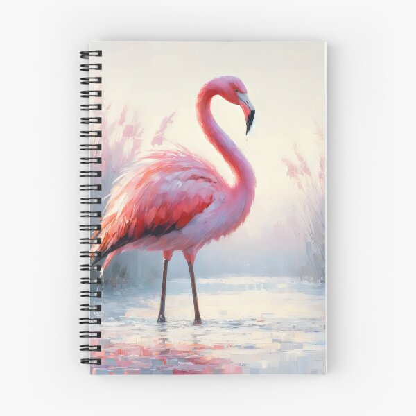 Aperçu de l'œuvre Un gracieux flamant rose dans un étang créée et vendue par GoldenPattern.