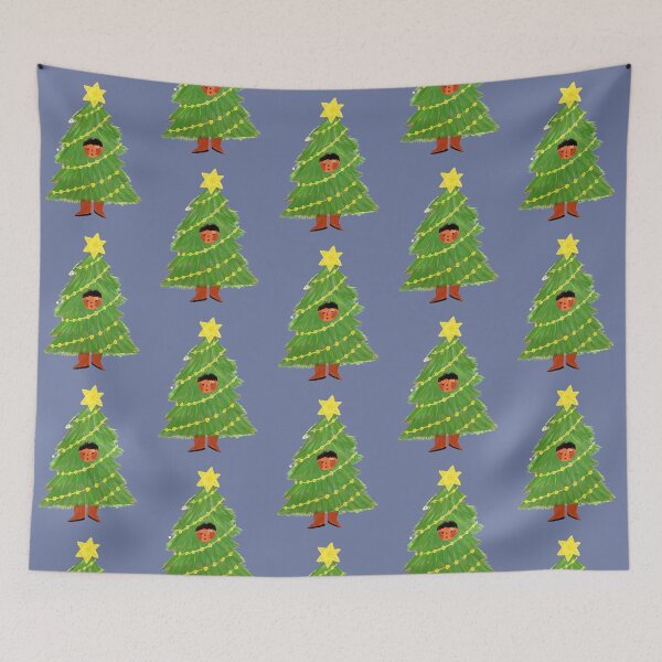 Item preview, Christmas Tree Character - Festive Fun Art Illustration by Jemma Jamie Skidmore designed and sold by Jemma Jamie Skidmore.