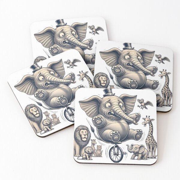 Item preview, The Clumsy Elephant's Circus Act. designed and sold by Linework Studio.