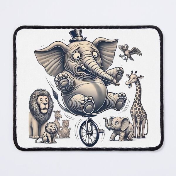 Item preview, The Clumsy Elephant's Circus Act. designed and sold by Linework Studio.