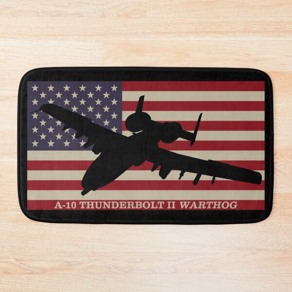 Item preview, A-10 Thunderbolt II Warthog Vintage USA American Flag designed and sold by MilitaryMart.