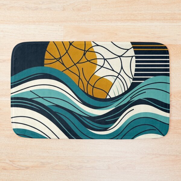 Item preview, bold sweeping wave lines designed and sold by Dominika Farkašová.