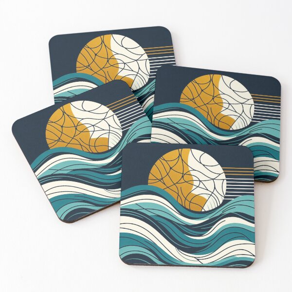 Item preview, bold sweeping wave lines designed and sold by Dominika Farkašová.