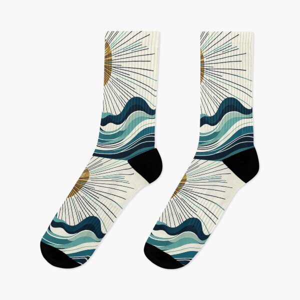 Item preview, turquoise and navy blue abstract ocean designed and sold by Dominika Farkašová.