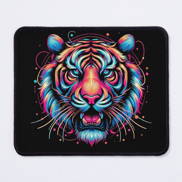 Item preview, Neon vintage tiger designed and sold by LvlUpPrints.