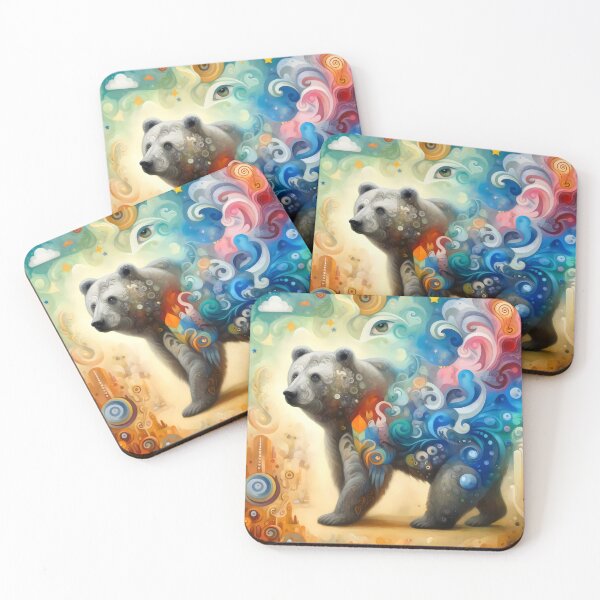 Item preview, Surrealist Grizzly Bear designed and sold by GoldenPattern.