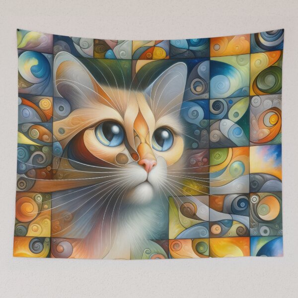 Artikelvorschau, Surrealistische Katze entworfen und verkauft von GoldenPattern.