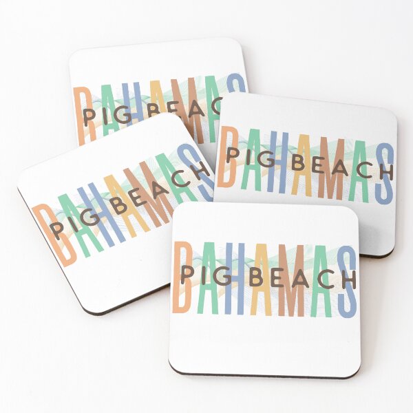 Item preview, Pig Beach Bahamas (Sand Waves) designed and sold by Whackadoodletee.