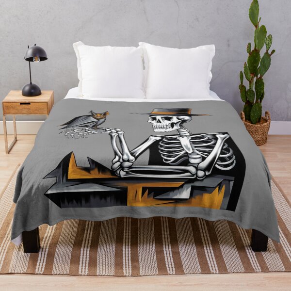 Item preview, Funny Skeleton Holding Bat Graffiti designed and sold by Nature's Fancy.