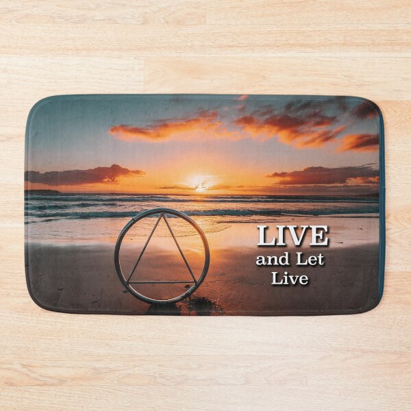 Item preview, Live and Let Live AA Slogan Beach at Sunrise designed and sold by ApexDesigners.