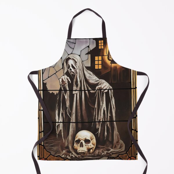 Artikelvorschau, Geist mit Gewand und Totenkopf entworfen und verkauft von Ambient Mind Design.