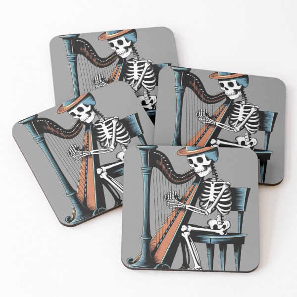 Item preview, Funny Skeleton Playing Harp Music Graffiti designed and sold by Nature's Fancy.