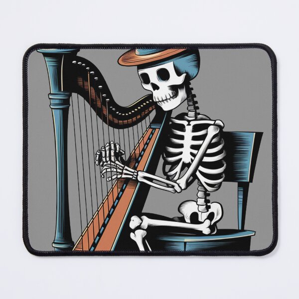 Item preview, Funny Skeleton Playing Harp Music Graffiti designed and sold by Nature's Fancy.