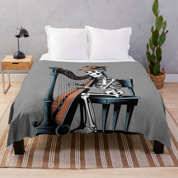 Item preview, Funny Skeleton Playing Harp Music Graffiti designed and sold by Nature's Fancy.