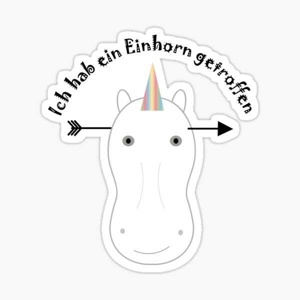 Ein Einhorn getroffen Sticker