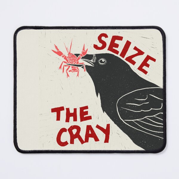 Item preview, Seize the Cray Crow & Crayfish Woodcut designed and sold by Valerie Englehart.