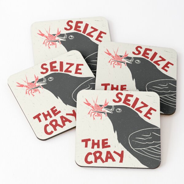 Item preview, Seize the Cray Crow & Crayfish Woodcut designed and sold by Valerie Englehart.
