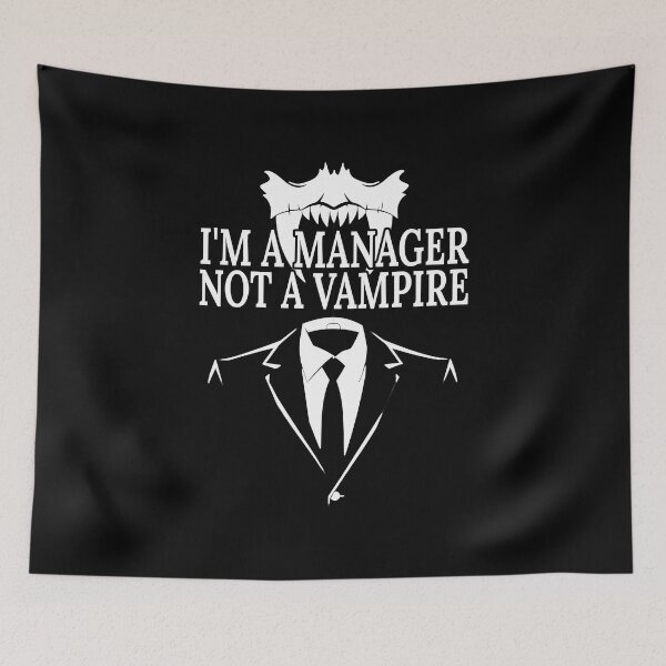 Item preview, I'm A Manager Not a Vampire Male Night Stalker designed and sold by FWLKIT.