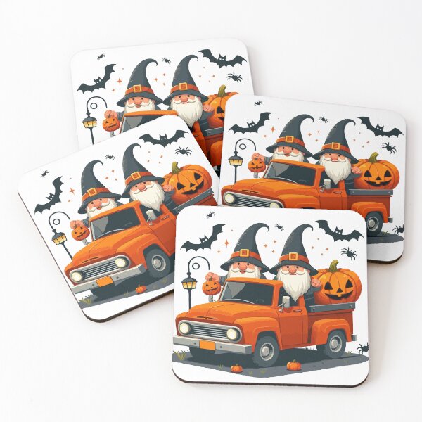 Item preview, Gnomes in a Vintage Truck - Halloween Pumpkin Delivery designed and sold by -DEEWOLF-.