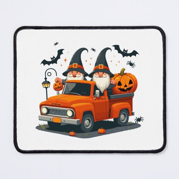 Item preview, Gnomes in a Vintage Truck - Halloween Pumpkin Delivery designed and sold by -DEEWOLF-.