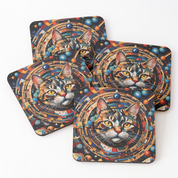 Item preview, Modern Cat Design with Planets designed and sold by Erlin Rudho.
