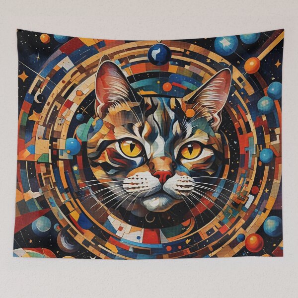Item preview, Modern Cat Design with Planets designed and sold by Erlin Rudho.