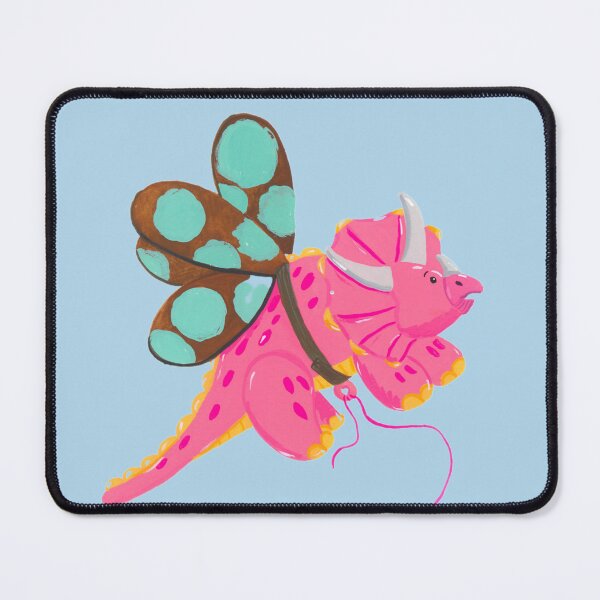 Item preview, Flying Pink Triceratops with Butterfly Wings – Whimsical Fantasy ArtIllustration by Jemma Jamie Skidmore designed and sold by Jemma Jamie Skidmore.