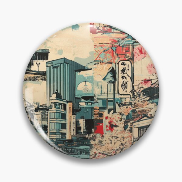 Artikelvorschau, Modernes Tokio-Collage-Muster entworfen und verkauft von GrinGalore.